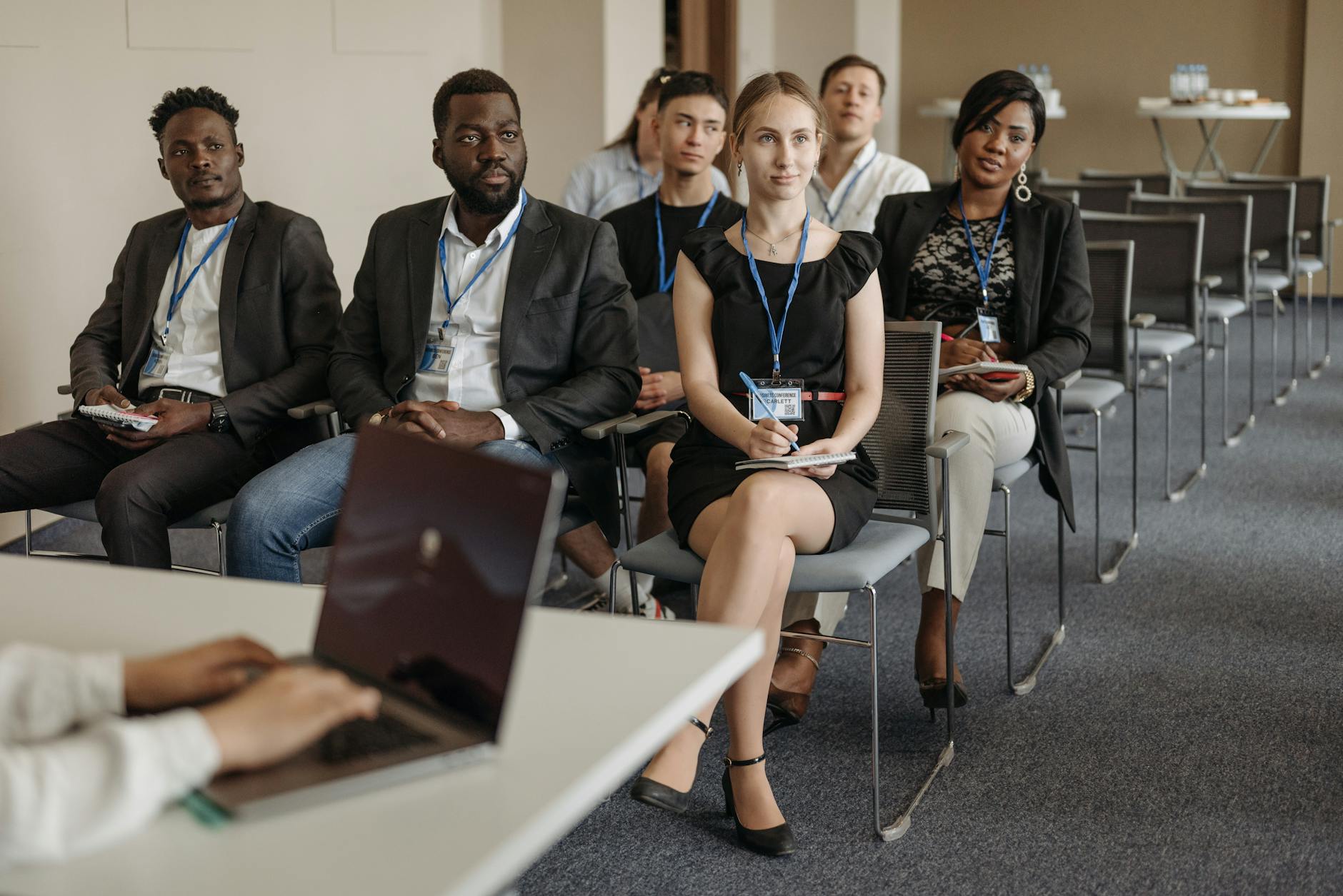 Corporate training and workforce development session with professional learners